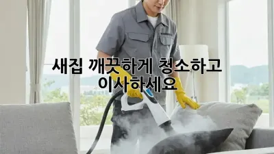 새집, 깨끗하게 청소하고 이사하세요!