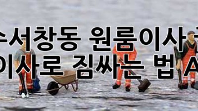 장수서창동 원룸이사 꿀팁🍯 용달이사로 짐싸는 법 A to Z