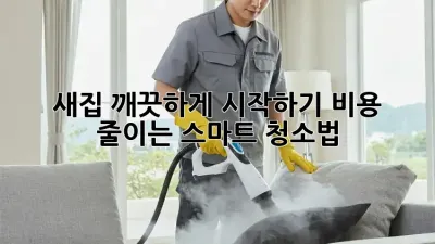 새집, 깨끗하게 시작하기: 비용 줄이는 스마트 청소법